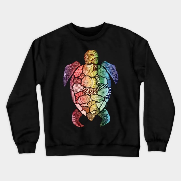 Rainbow Turtle Crewneck Sweatshirt by SamuelJ